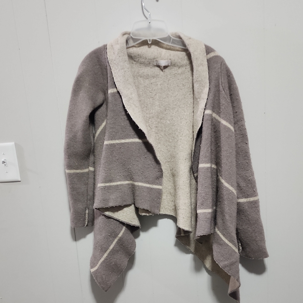 Cozy Gray Striped Women's Sweater